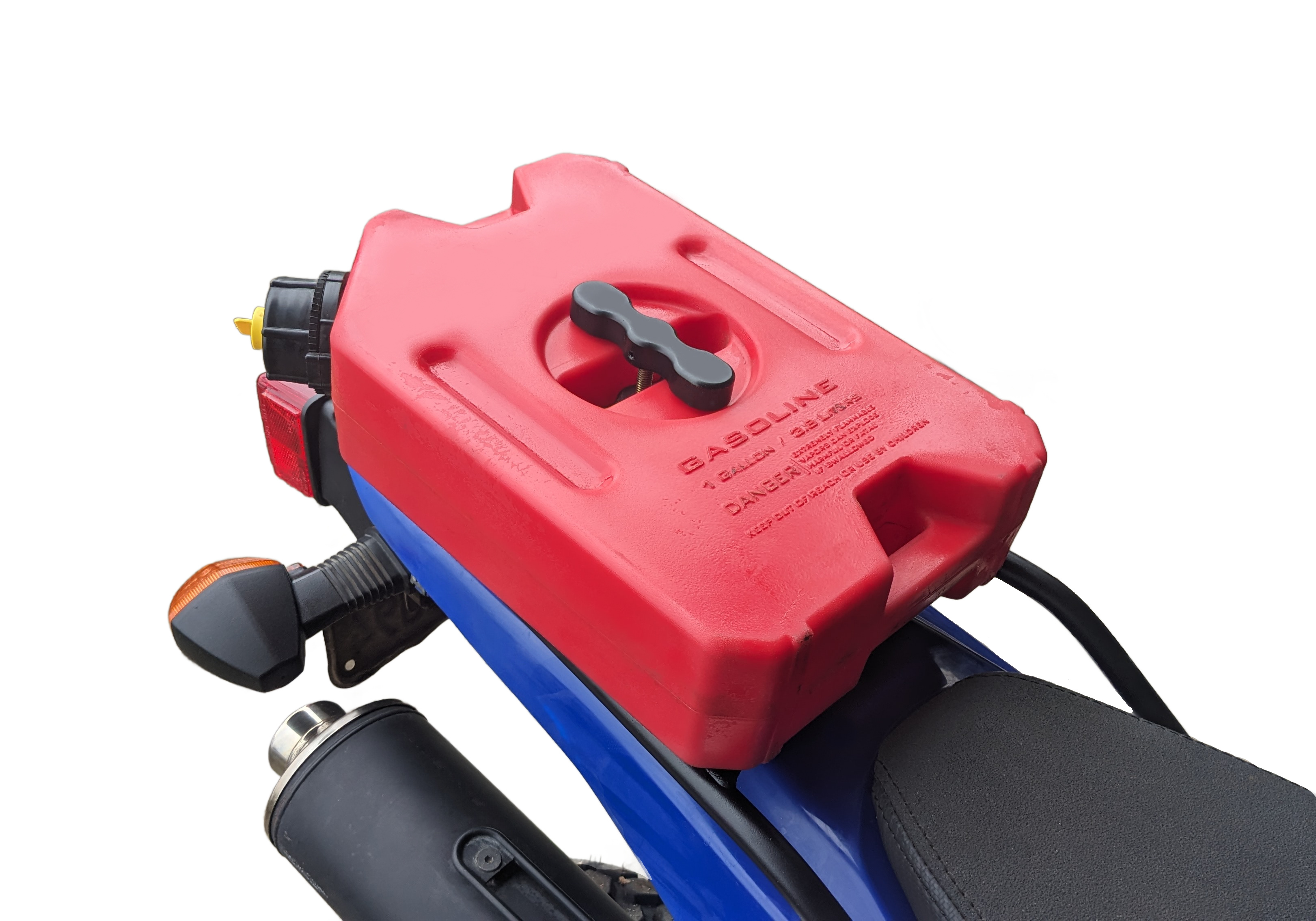 drz400s rear luggage rack rotopax can